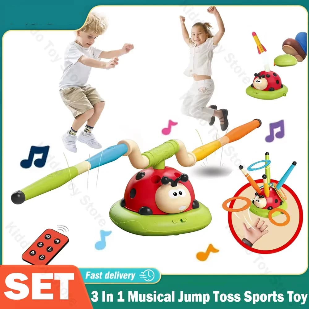 Music Jumping Educational Toy Educational Entertainment 3 In 1 Rope For Sturdy Multifunctional Somatosensory Jumping Outdoor
