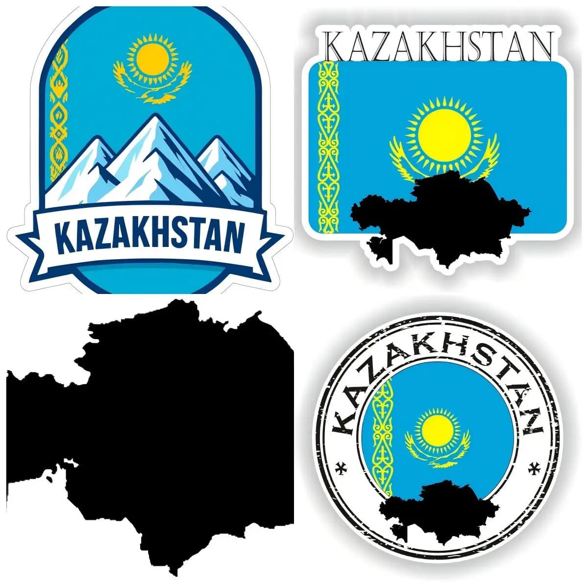 Kazakistan adesivi in vinile adesivo per casco moto fai da te adesivo per auto JDM camper impermeabile
