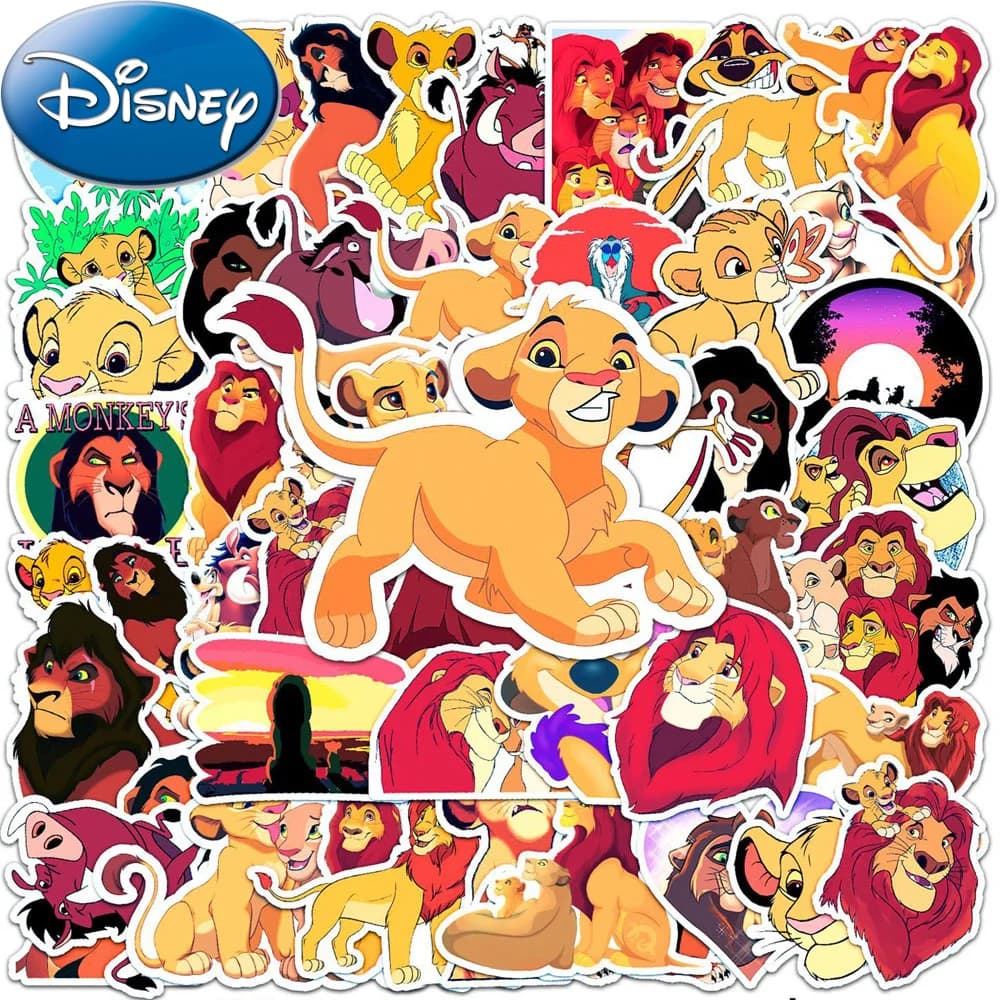 10/30/50pcs Disney Movie The Lion King Stickers Cute Cartoon Anime Decals Phone Skateboard Scrapbooking Cute Simba Sticker