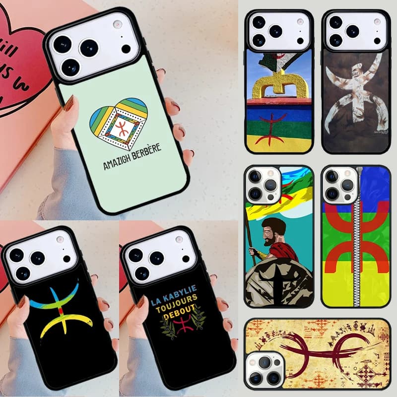 Cover per telefono con bandiera Amazigh Berber per Apple iPhone 17 Air 16E 15 14 Plus 13 12 11 Pro Max Mini