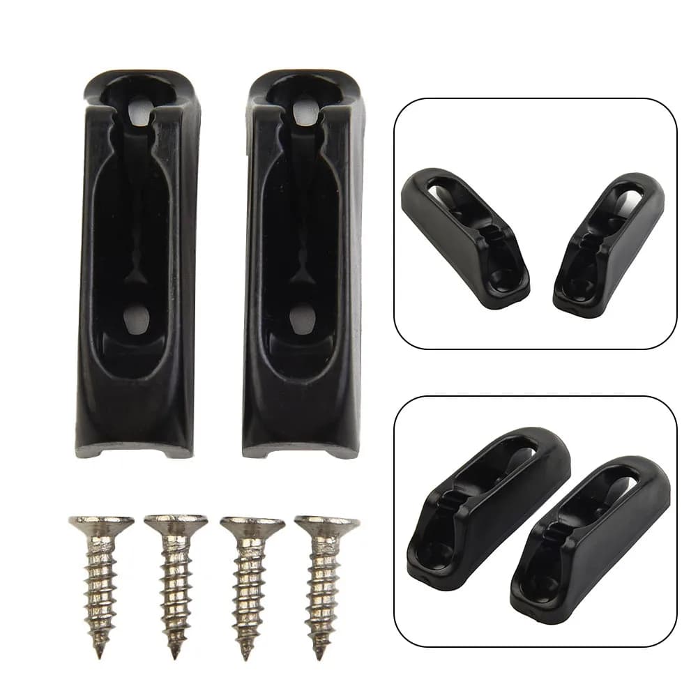 2Pcs Boat Black Nylon Self-lock Rope Clam Cleat Cord Lock per accessori marini 44x13x15mm accessori per auto strumenti