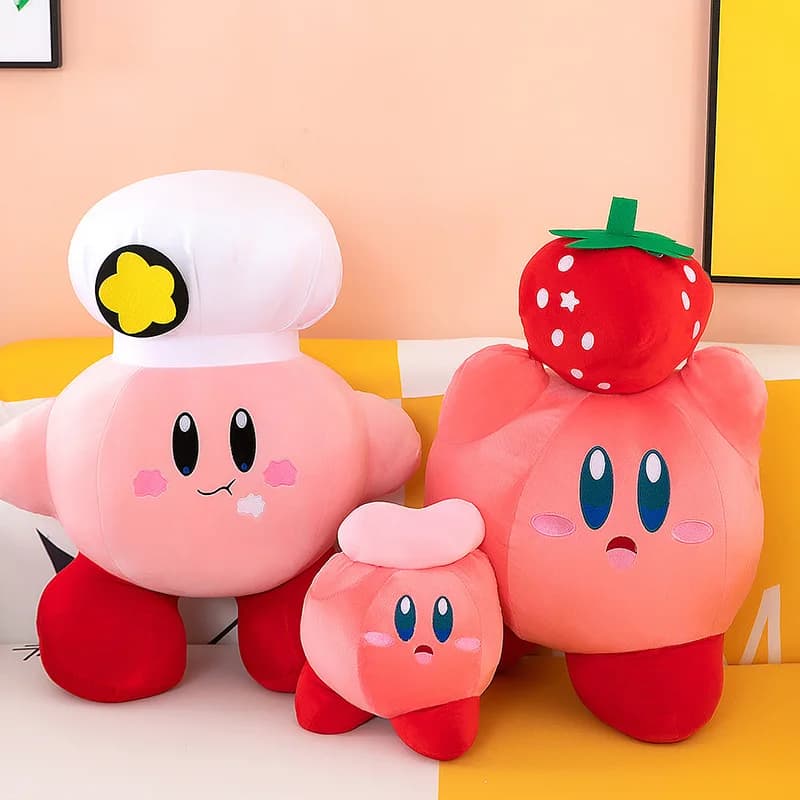 Peluche Kirby da 32 cm, Giocattoli Anime, Simpatici Cartoni Animati, Morbidi Animali di Peluche, Cuscino Soffice, Decorazione per la Casa, Regalo di Compleanno per Bambini