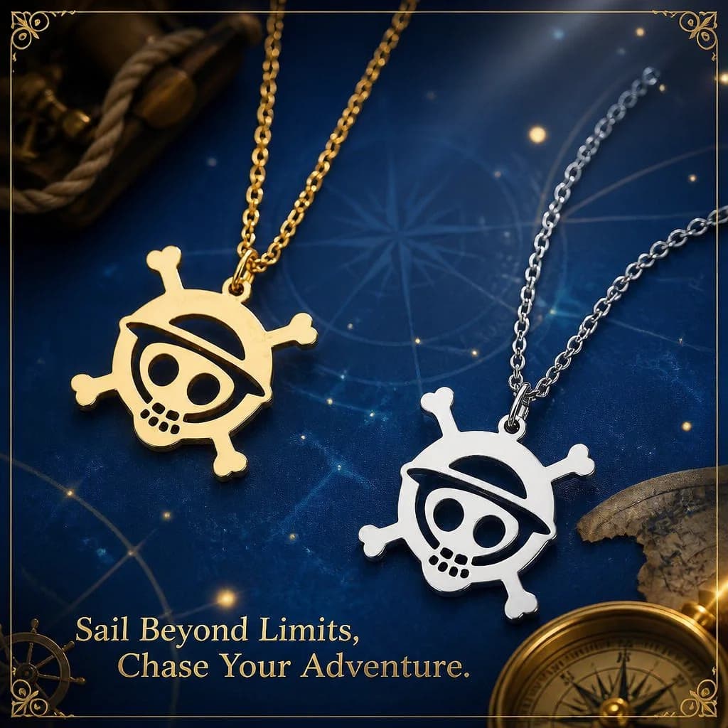 Anime Skull Alloy Hollow Pendant Necklace Japanese Manga Cartoon 2D Comic Accessories Gothic Punk Cosplay Gift for Men Women