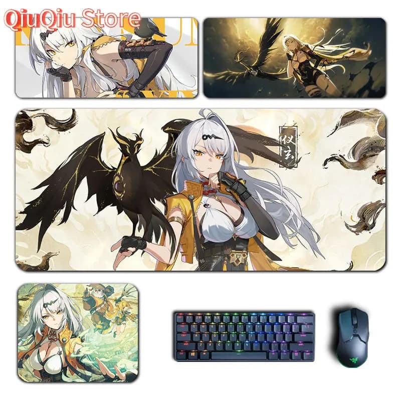 Zzz Yixuan Anime Zenless Zone Zero Mouse Mat Computer Keyboard Large Padded PC Game Accessories Office Desk Mat