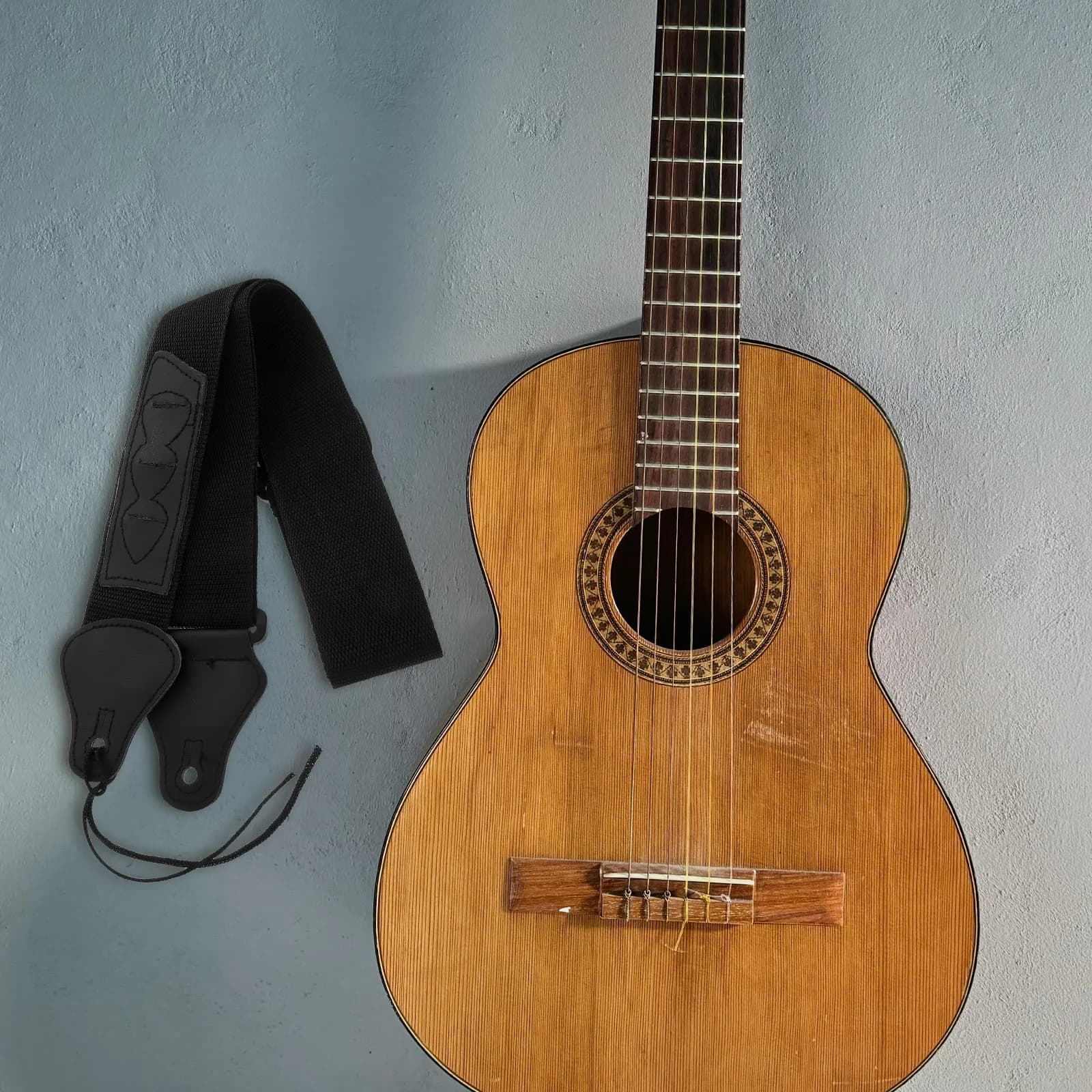 Adjustable Guitar Strap with Pick Pocket for Acoustic Electric Bass Guitar and Ukulele Black