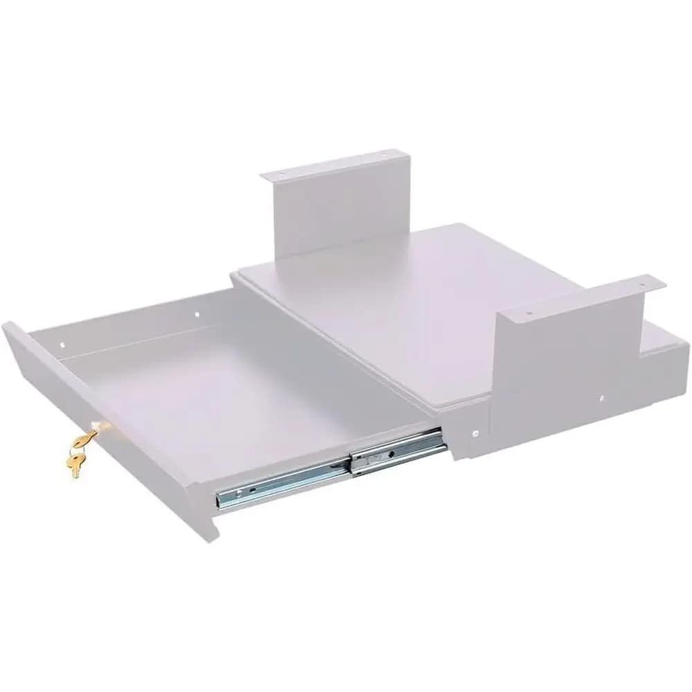 Organizzatore Bianco Imbottito e Chiudibile per Laptop da Posizionare Sotto la Scrivania per Scrivanie Regolabili in Altezza