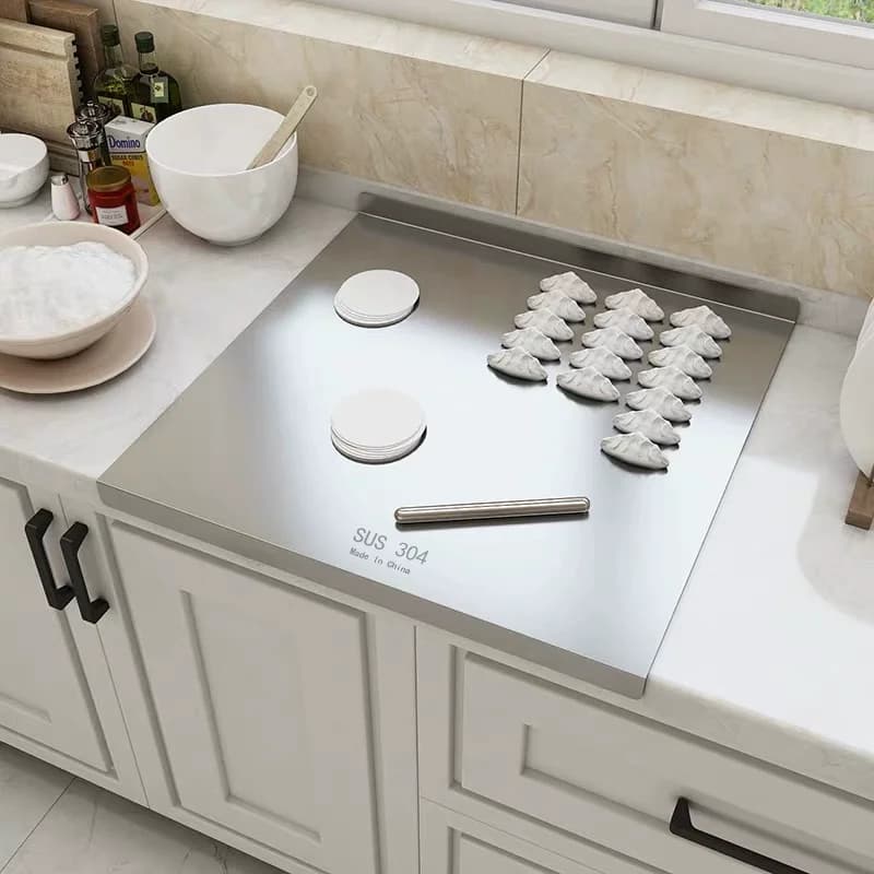 Tagliere da cucina in acciaio inossidabile SUS304 Tagliere per uso domestico resistente alla muffa Grande tappetino multifunzionale per impastare