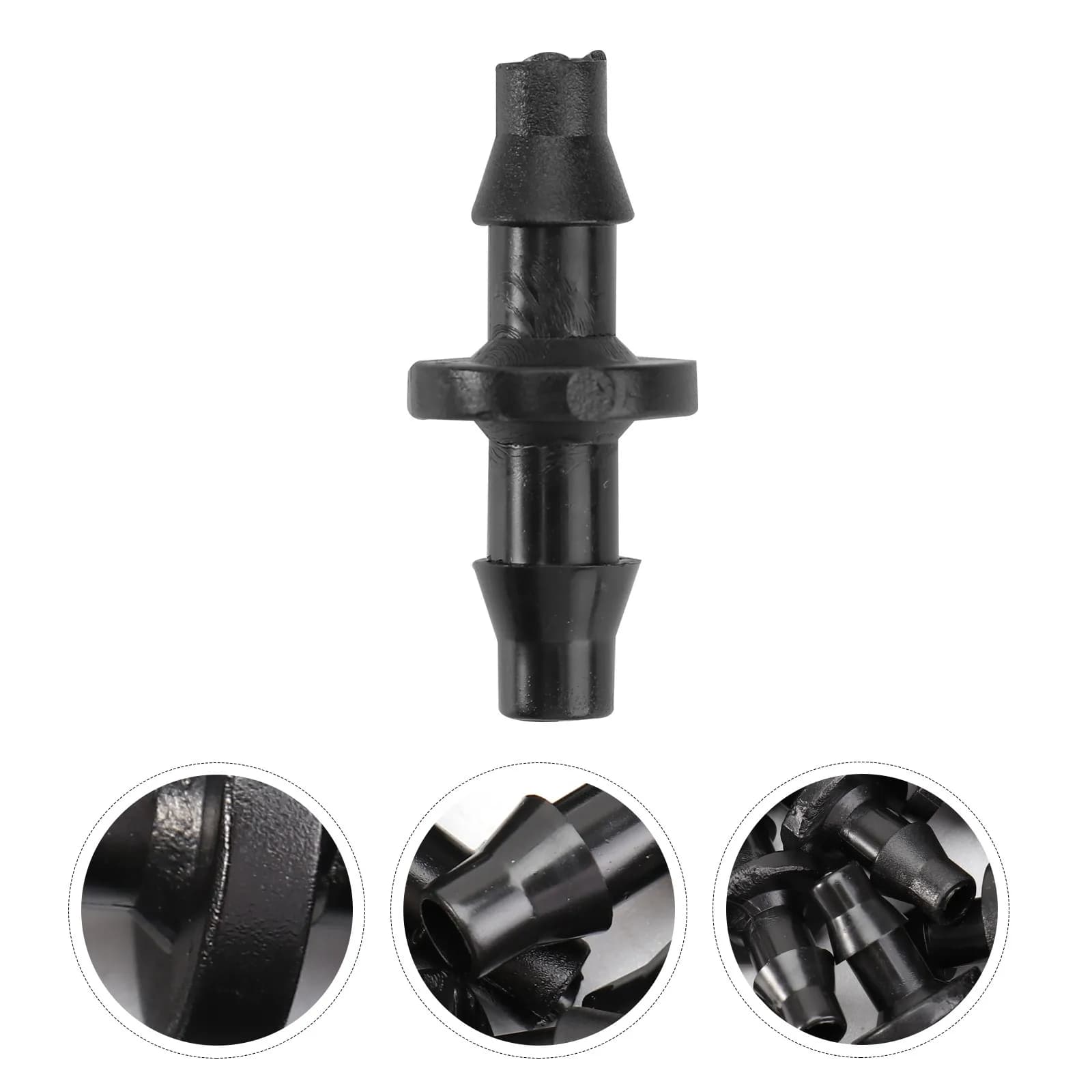 100 Pezzi Raccordi per Irrigazione da Giardino in Plastica Nera, Connettori per Tubi da 4-7mm con Giunto Barbed per Sistemi a Goccia, Adattatori per Tubi per Irrigazione