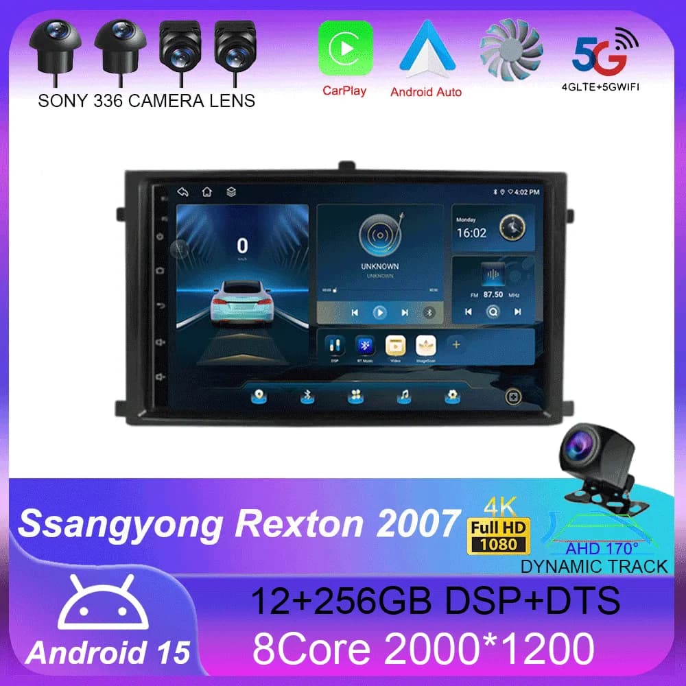 7 pollici Android Per Ssangyong Rexton 2007 + Touch Screen SWC Stereo Sistema di Registratore a Nastro BT Autoradio Lettore Multimediale di Navigazione