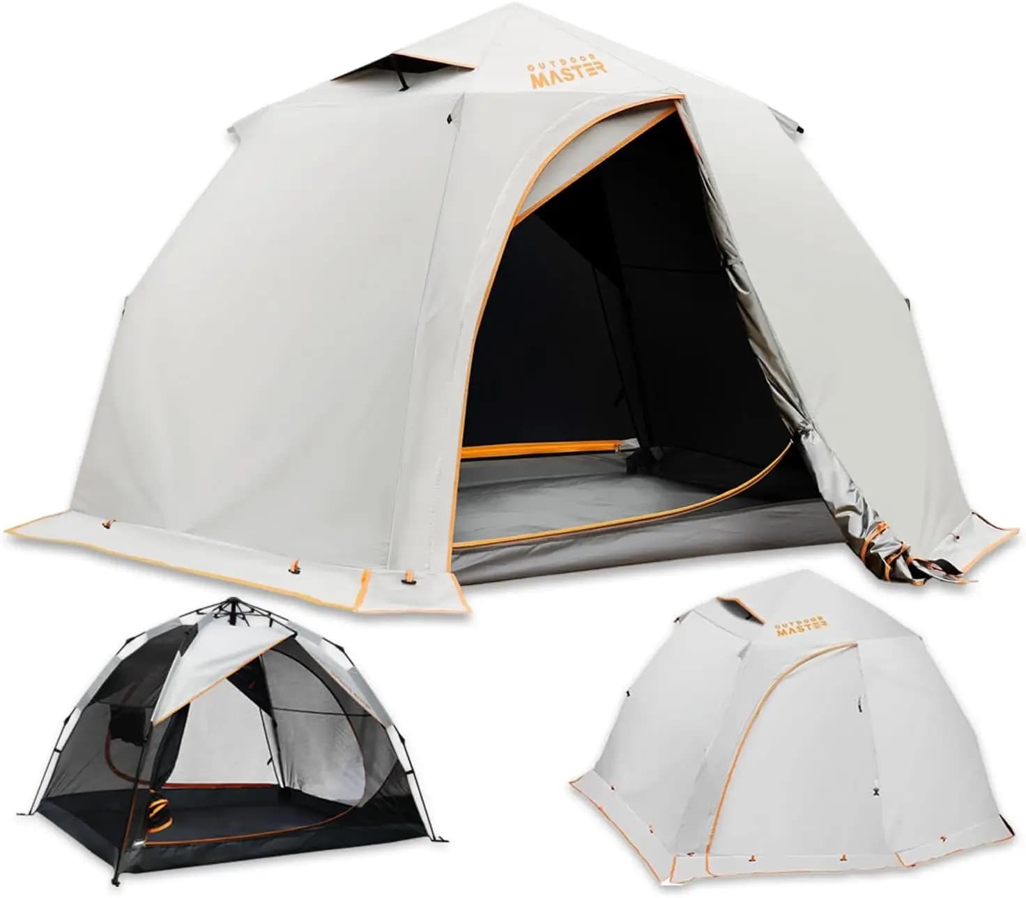 Tenda da campeggio OutdoorMaster per 2 persone, tenda leggera per backpacking 4 stagioni, riparo solare impermeabile e resistente alle intemperie, doppia L
