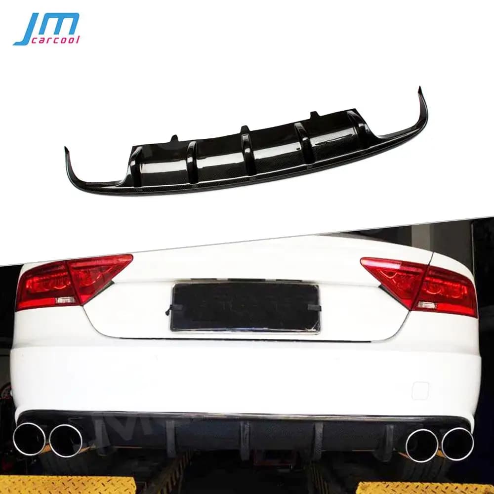 Real Carbon Fiber Rear Bumper Lip Diffuser Car Accessories For Audi A7 S7 Sline Sport 2012 2013 2014 2015 2016 2017 2018