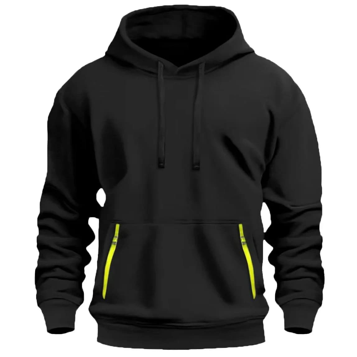 New Men's and Women's Solid Color Pocket Fleece Hoodies Sports Fitness Sweatshirts Fashionable Casual Plus Size Pullovers Top