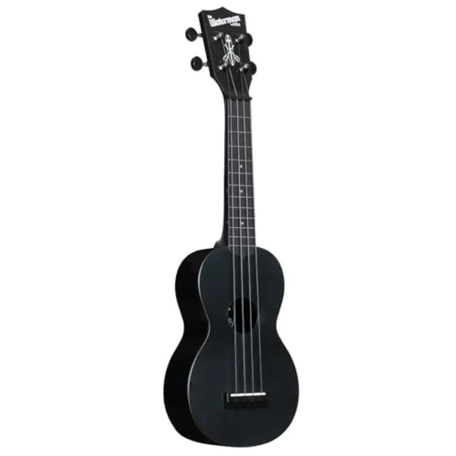 Travel-ready soprano ukulele made from recycled Waterman material, durable construction in classic natural wood finish