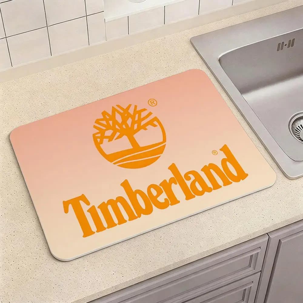 Tappetino T-Timberland in Diatomite Ecologico Antibatterico e Antiodore, Tappetino e Base di Drenaggio per Cucina e Bagno