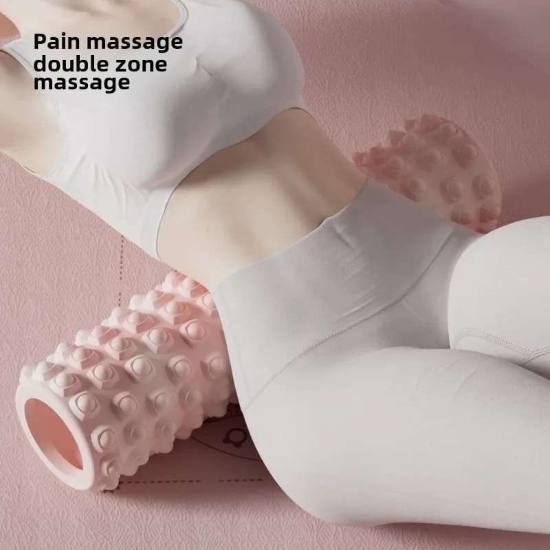 Cilindro per Yoga, Rullo in Schiuma per Massaggio Profondo dei Tessuti, Sollievo dal Dolore alla Schiena, Massaggio Muscolare, Esercizio Yoga, Pilates, Strumento per Automassaggio
