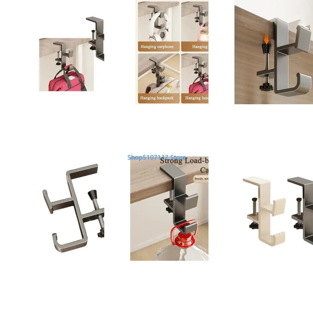 87HD Portable Headset Hanger Table Side Hook Wall Hanging Rack Multifunctional Holder for Gaming Headphone Organization