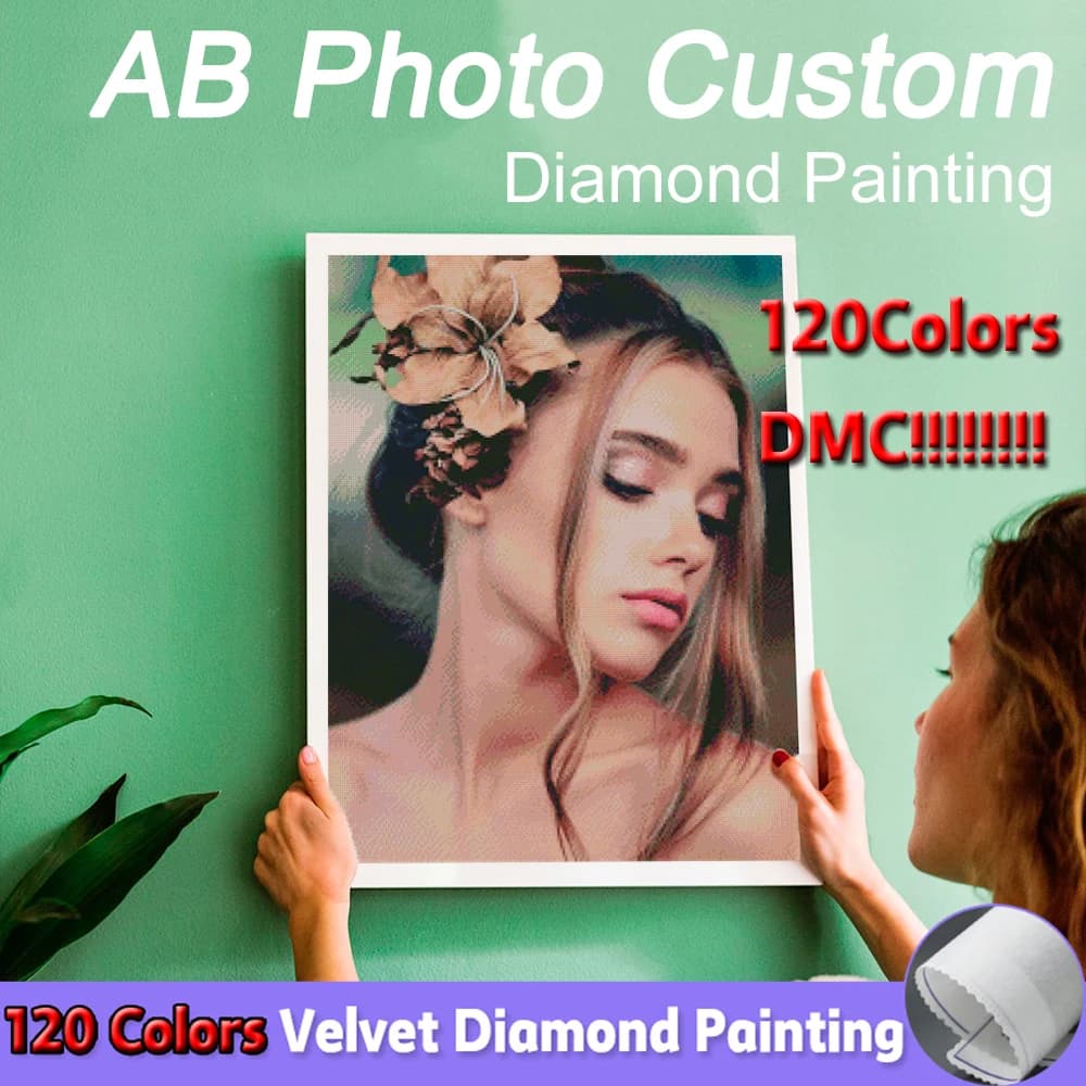 120 colori pittura diamante kit personalizzati foto trapano completo fai da te 5D mosaico strass ricamo hobby parte AB velluto tela regalo