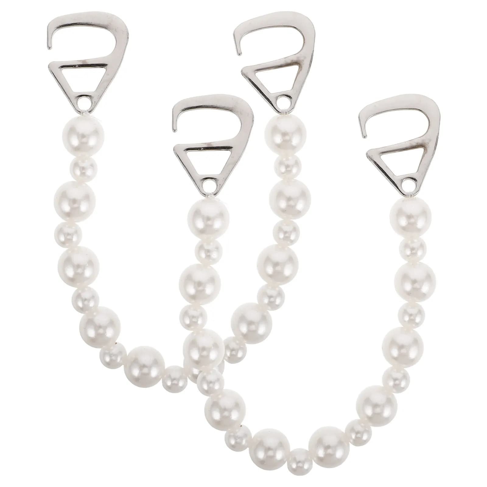 2 Pezzi Catenelle per Scarpe con Perle, Accessori Luccicanti Effetto Gioiello per Scarpe, Sandali, Calzini Casual, Decorazioni per Calzini