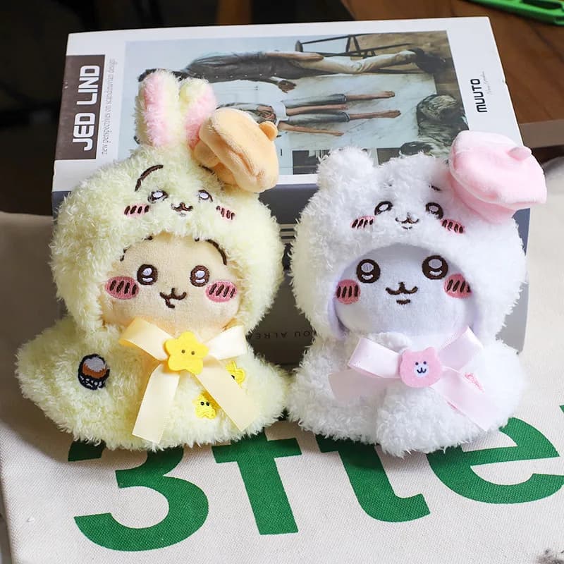 Chiikawa Ornamento da appendere Vestiti per bambole Bambola di peluche da 10-15 cm Adatto a tutte le occasioni Mantello per vestiti Adatto per copricapo giocattolo
