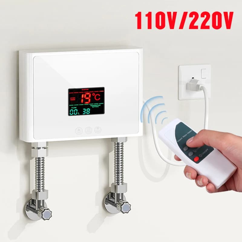 Scaldabagno istantaneo 110V/220V 3000W/5500W Riscaldatori elettrici a parete per bagno Doccia acqua calda e riscaldamento cucina domestica
