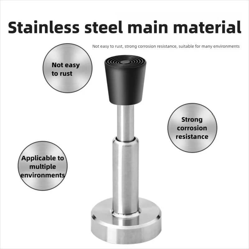 Hydraulic Door Stopper Stainless Steel Rubber Telescopic Anti Collision Silent Protection for Handle Home Improvement Dodgers