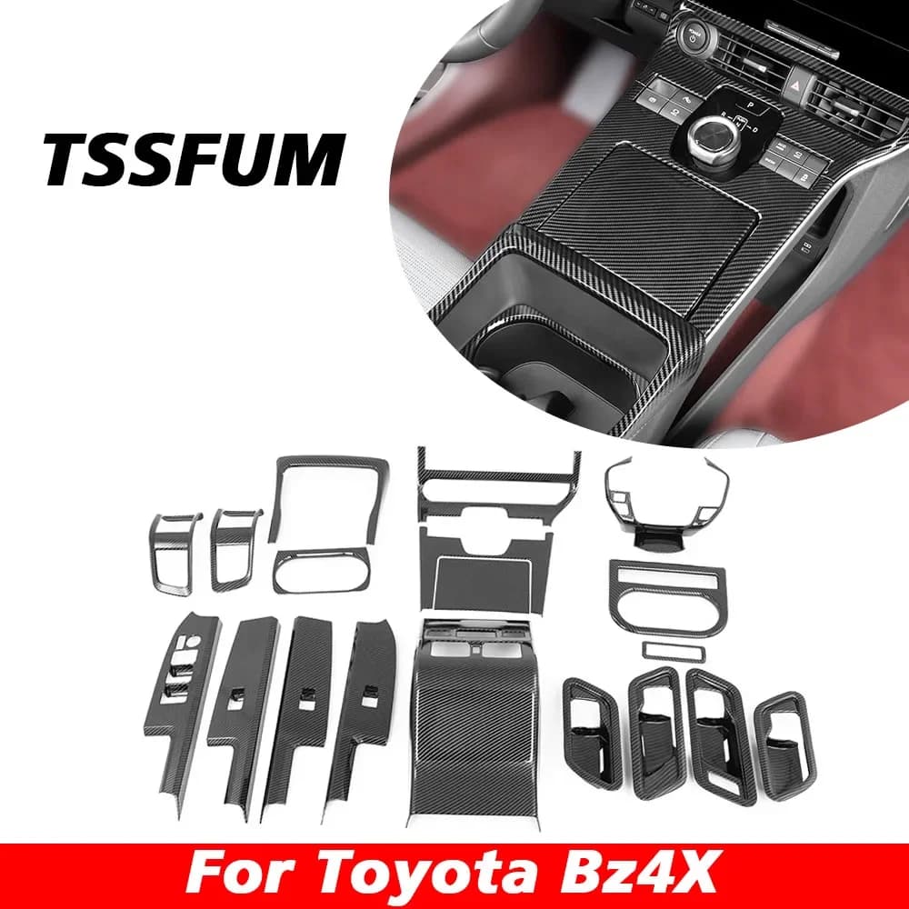 Indoor Car ABS Carbon Fiber Gear Control Panel Cover for Toyota BZ4X XLE Limited 2022 2023 2024 2025 Accessories
