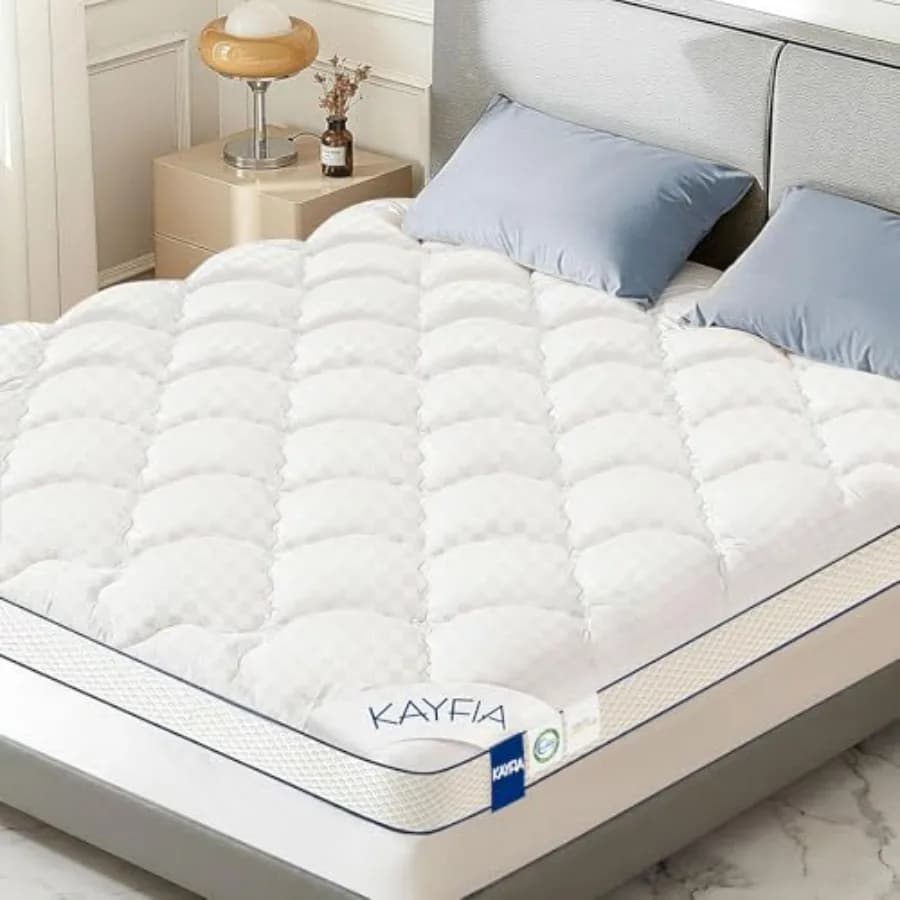 3 Inch Mattress Topper Extra Thick Memory Foam Mattress Pad for Back Pain Pillow Top Mattress Topper with Breathable Air Mesh S