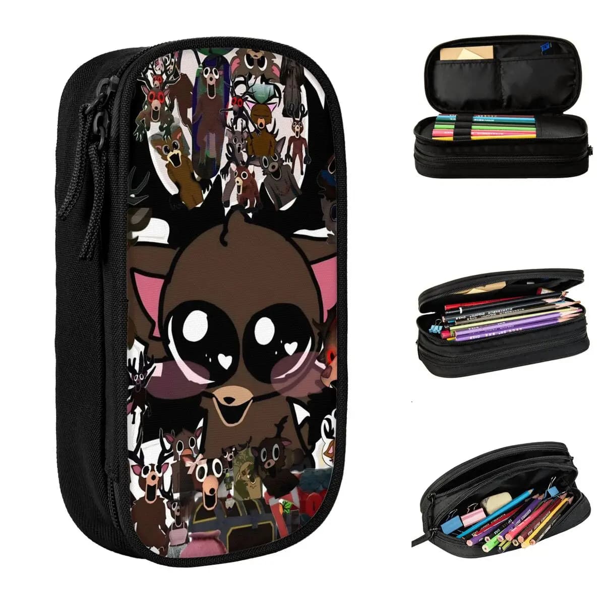 99-Nights The Deer in Forest Pencil Cases Game Pencilcases Pen Box for Student Large Storage Bag Students School Gift Stationery