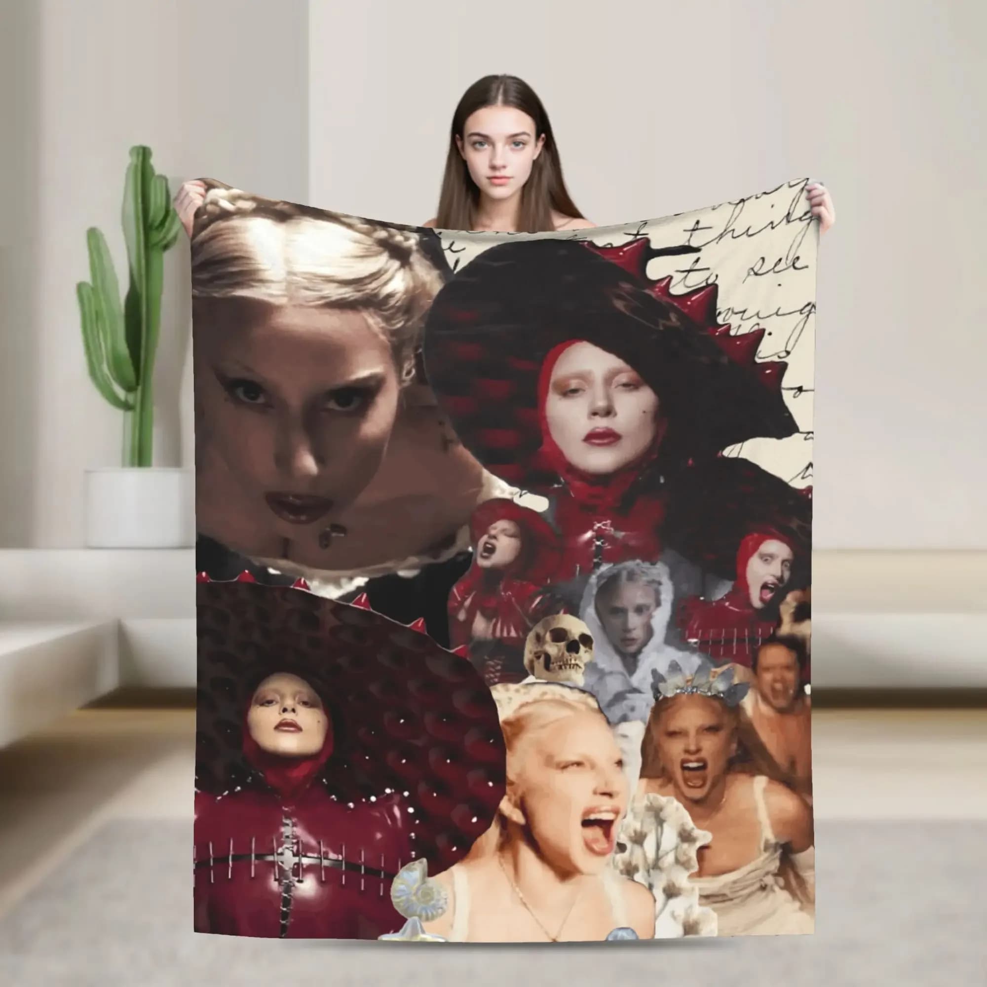 Lady Gaga Stupid Love Album ispirato alla morbida coperta in peluche calda copriletto in flanella copridivano decorazioni per la casa