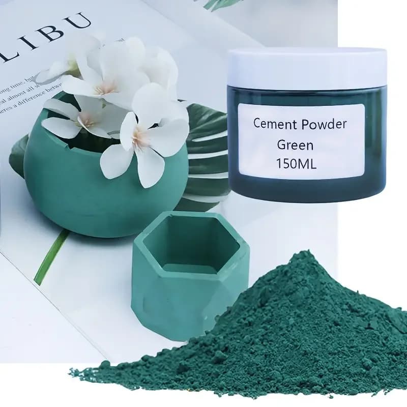 Polvere pigmentata per cemento in 12 colori, 150 ml per flacone. Ideale per colorare gesso, resina epossidica, lavori fai-da-te e creazione di gioielli.