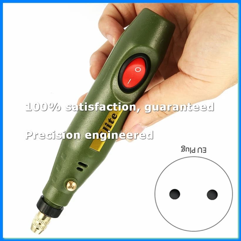 Set of portable mini wood carving tools + 30 pieces of wood carving tools with diamond tip, European plug-in FS