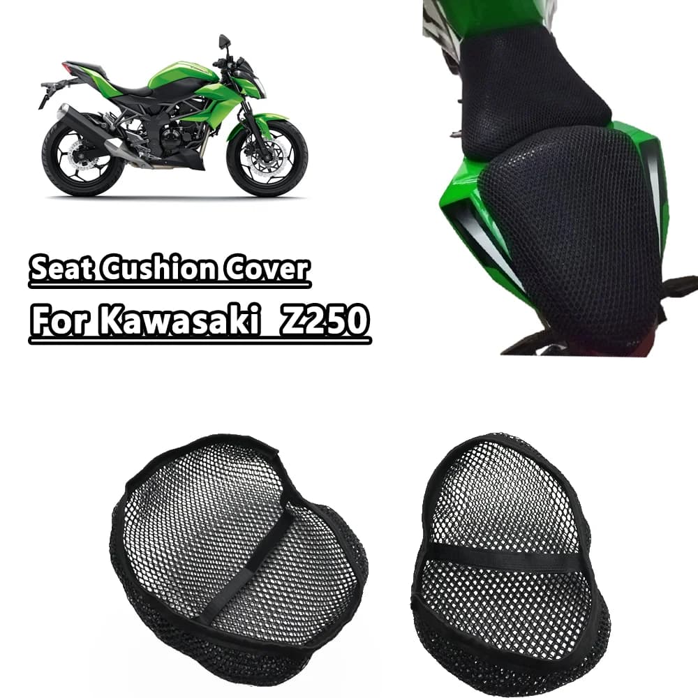 Per Kawasaki Z250 Z 250 Coprisedile per moto in rete 3D Elastico per moto Traspirante Resistente al calore Antiscivolo Copertura protettiva