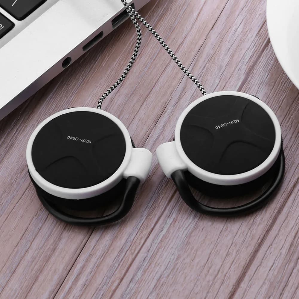 Gaming Cablate 3.5mm Headphones, On-Ear Sports Headphones with Ear Hook, for Smartphone, Tablet, Laptop and PC Desktop