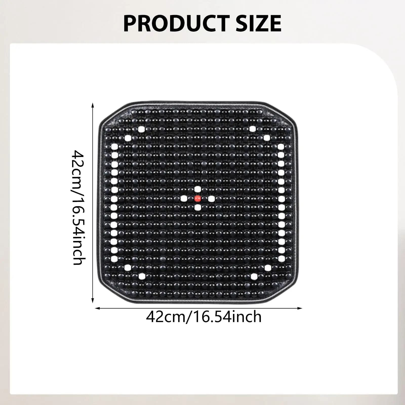 Ventilated Cushion in Square Wood Beads for Seats, Interior Decoration, Refreshing Mat for Office Chair and Truck