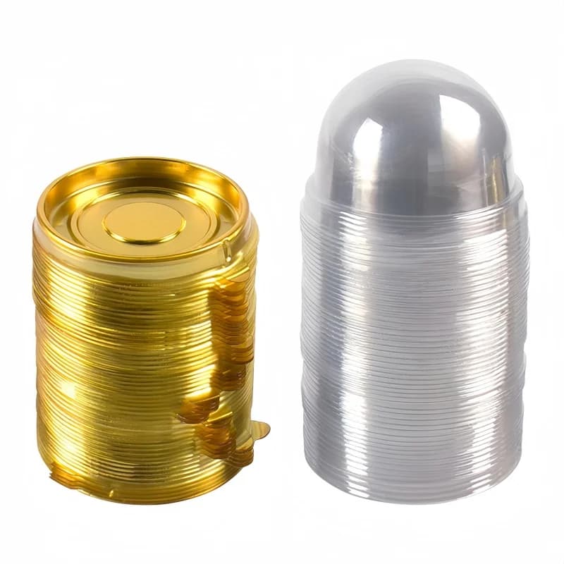 Scatole per torte in plastica da 50 pezzi, scatole per confezioni regalo per forniture per feste, utilizzate per matrimoni, compleanni, dessert, decorazioni da forno