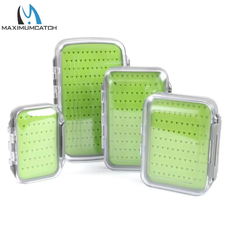 MAXCATCH Fishing Box in Moscow with Silicone Insert, Transparent Cover on Two Sides, Easy to Handle, Waterproof, Flying Container