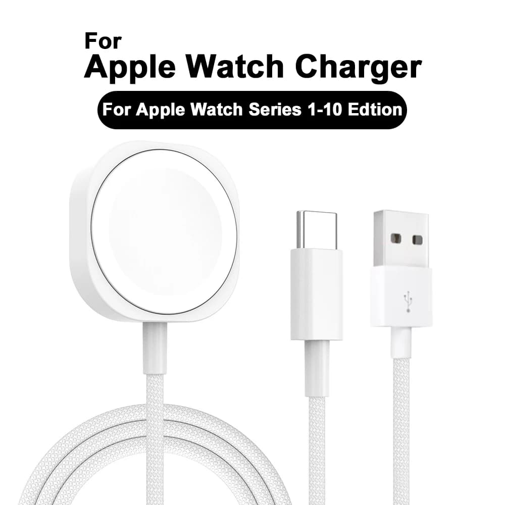 Caricabatterie rapido wireless magnetico portatile per Apple Watch Series 10 9 8 7 6 5 4 3 2 1 Ultra Hermes Edition Cavo di ricarica iWatch