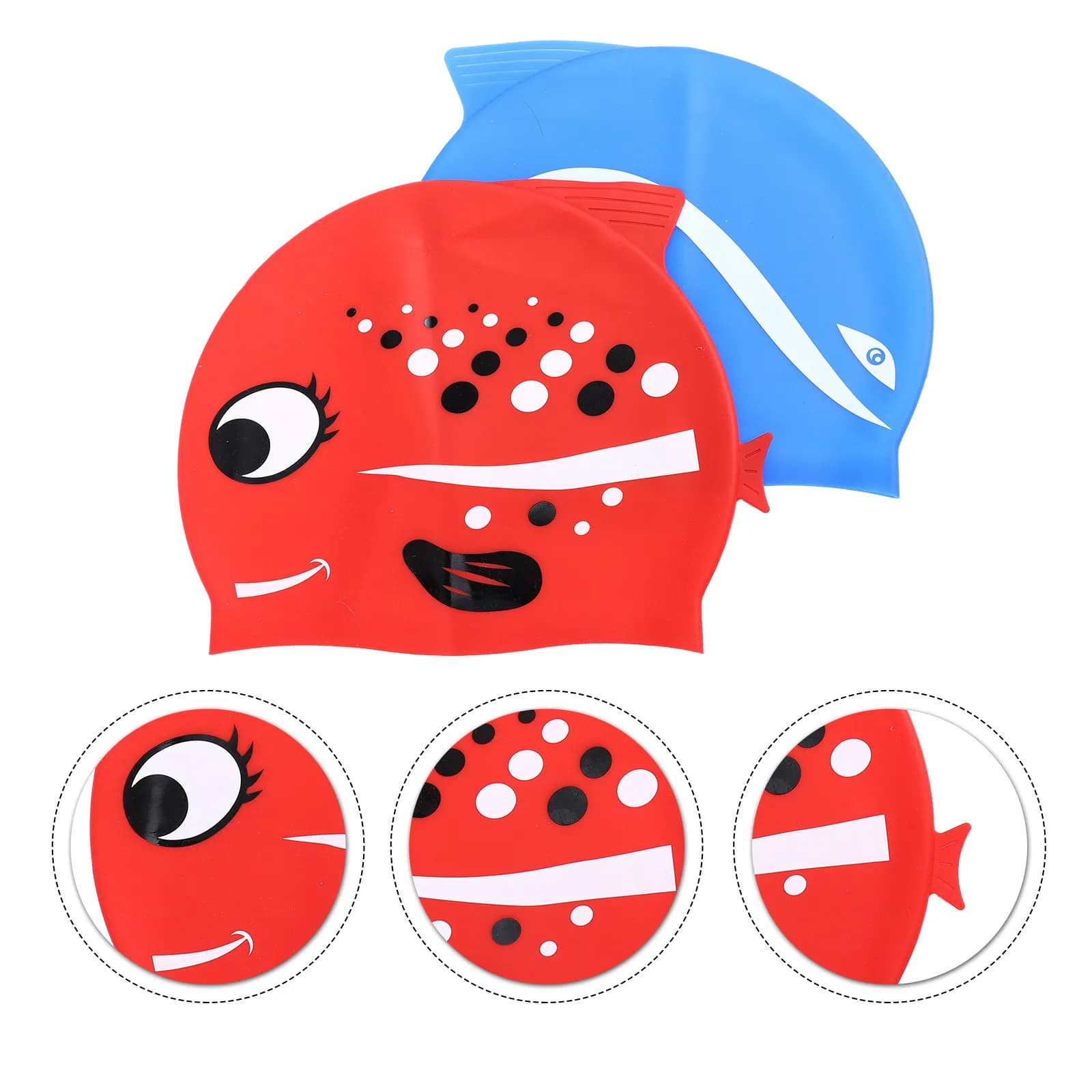 2Pcs Silicone Swimming Cap for Ear Cover Swim Cap Swim Caps Swimwear Swimming Caps for