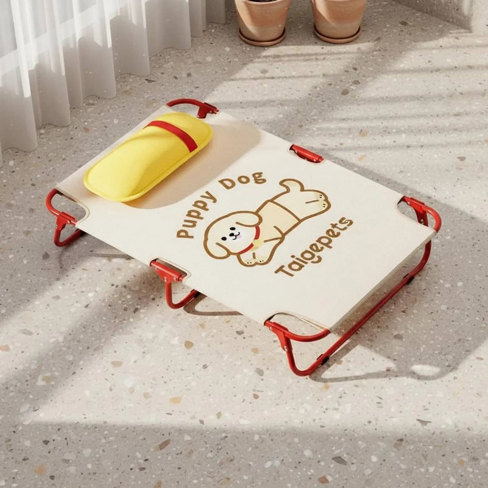 Cuccia Rialzata per Cani con Struttura Robusta, Letto per Animali Domestici, Cuccia Lounge per Cani con Cuscino Rimovibile e Lavabile per Interni