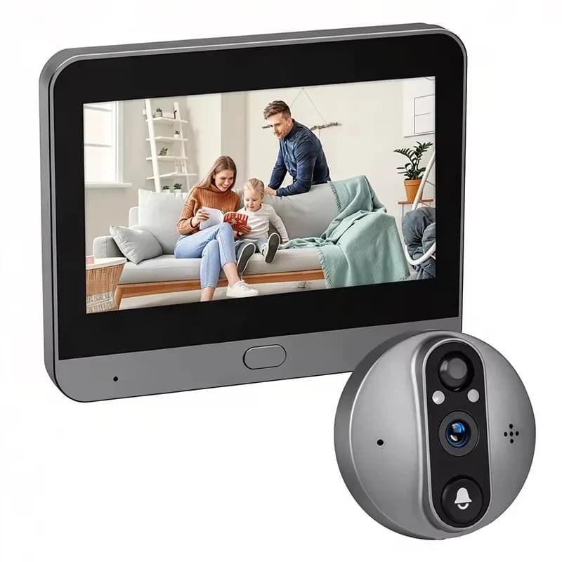 Smart WiFi Door Bell Eye Camera 5000mAh Battery PIR Motion Detector Digital Door Viewer