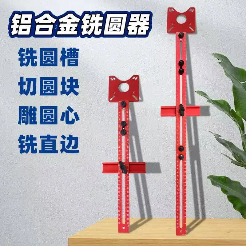 Utensile circolare per fresatura del legno, rifilatrice per bordi, guida per taglio circolare e posizionamento ad arco di pannelli in legno, strumento ausiliario multifunzionale per scanalature