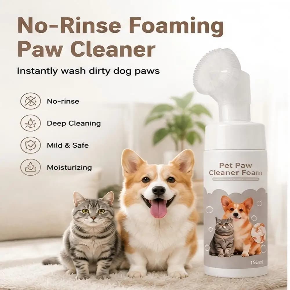 Pet Paw Cleaning Foam Gentle Foot Care Bubble No-rinse Claw Cleanser Deep Clean for Cats Dogs Pet Foot Grooming Supplies