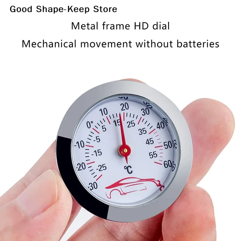 dailyMini Car Dashboard Portable Vehicle Round Temperature Gauge Meter Car Home Decoration Car Daily products