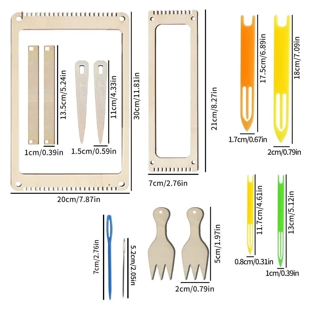 Mini telaio in legno leggero, kit per lavori a maglia fai da te, facile da usare, strumenti per tessitura, per amanti del tessile