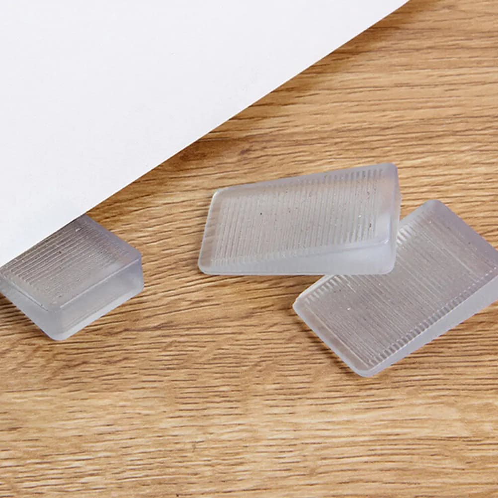 Set di 8 Fermaporta di Sicurezza in PVC, Senza Chiodi, Trasparenti, Antiurto, per Protezione di Mobili in Casa e Ufficio