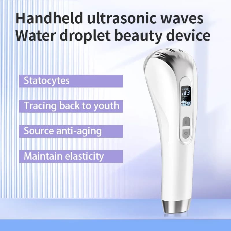 Dispositivo Portatile per Analisi del Viso e Trattamento Spa, 3Hz-10Hz, per Idratazione, Rimozione Punti Neri, Pulizia Ultrasuoni e Restringimento Pori