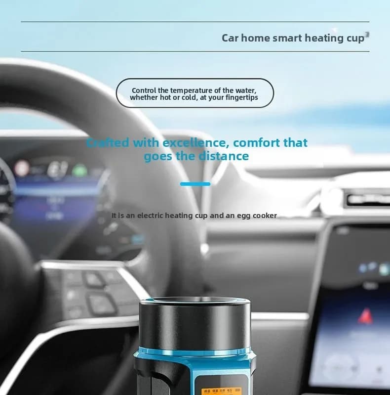 Intelligent Electric Kettle for Auto, Universal Heating Cup 12v/24v, Durable Model for Car and Home