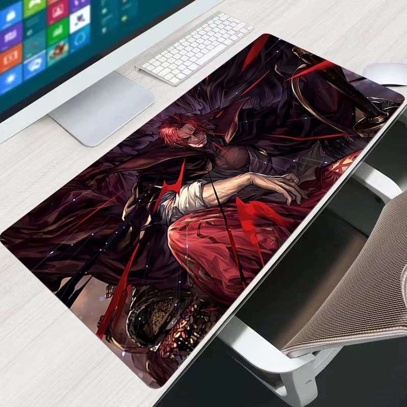 Carpet for Mouse One Piece Shanks, Big Game Mat, External Mat for Keyboard, Desk Carpet with Computer Locked Edge