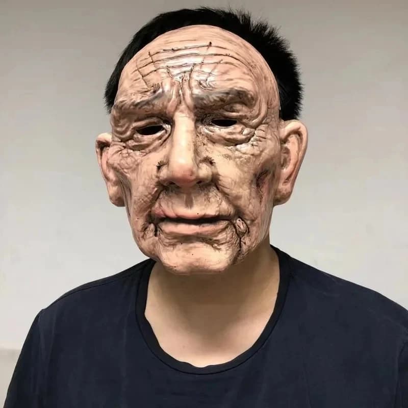 2026 Old Men Old Women Head Masks PVC Half Face Funny Cosplay Mask Fancy Dress Grimace Party Costume Masque Halloween Cosp 2OLOO