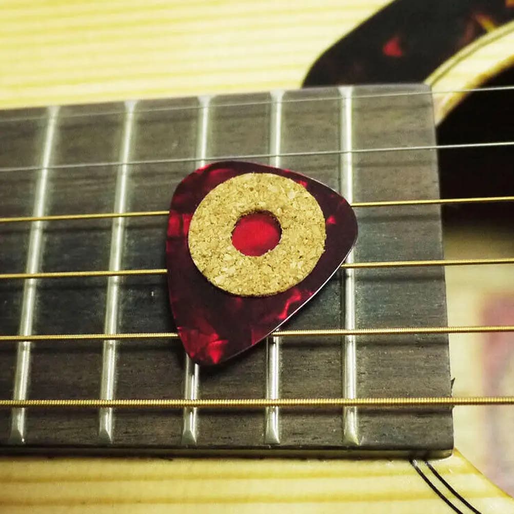 20Pcs Wooden Guitar Pick Grips Non-Slip Comfortable Thin Grip Pads for Improved Technique Live Show Performance Sweatproof
